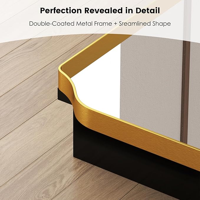 SogesHome Recessed Bathroom Mirror Medicine Cabinet with Storage, 15.7 x 23.6 Inch Wall Mounted Modern Octagon Vanity Organizer with Shelves, Space-Saving Elegant Bathroom Storage, Gold