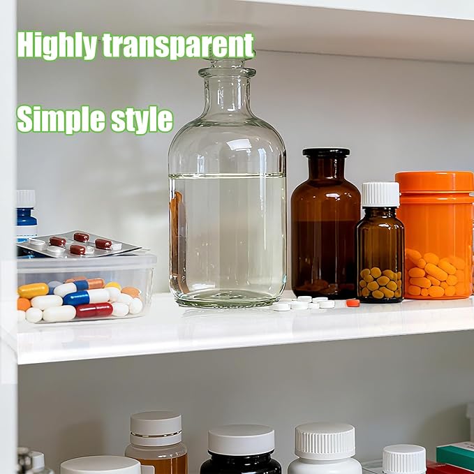 4pcs Medicine Cabinet Shelf Replacement, 13x1.18in/33x7.6cm Wall Mount Acrylic Shelves Board Storage 13 inch Shelving Replacemnt for Bathroom Kitchen Living Room Organizer (Clear)