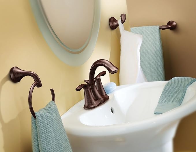 Moen YB2886ORB Eva Bathroom Towel Ring, Oil-Rubbed Bronze