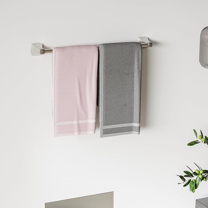 24 Inch Brushed Nickel Towel Bar Towel Rack for Bathroom Kitchen Hand Towel Holder Dish Cloths Hanger SUS304 Stainless Steel Rustproof Wall Mount