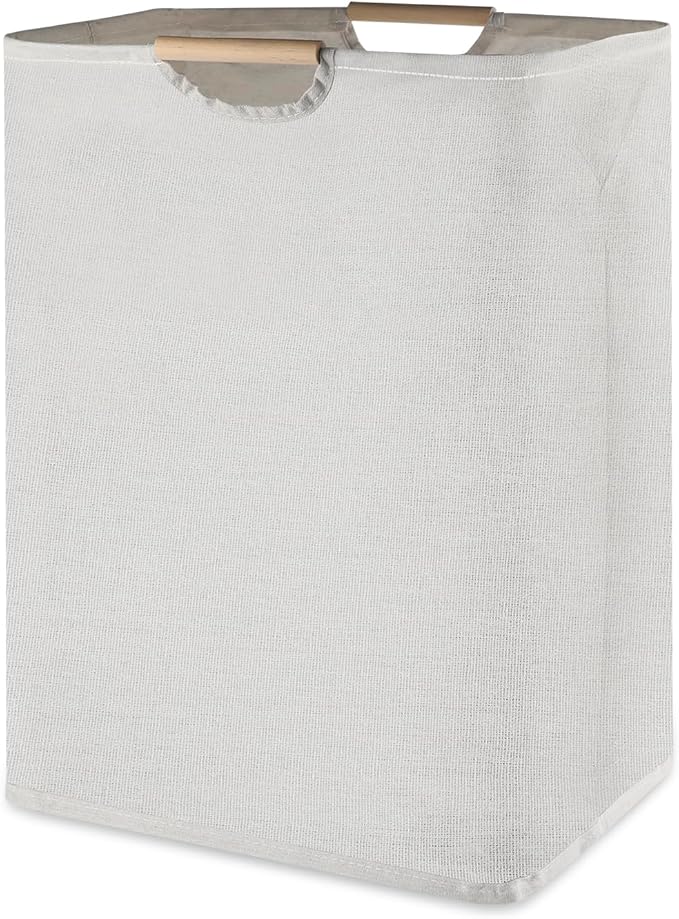 60L Large Laundry Hampers with Handles, Foldable Laundry Hamper for Clothes, laundry basket, dirty clothes basket for Bedroom, Bathroom, Dorm, Laundry Room - 15.3"L x 10.6"W x 20.8"H (Grey)