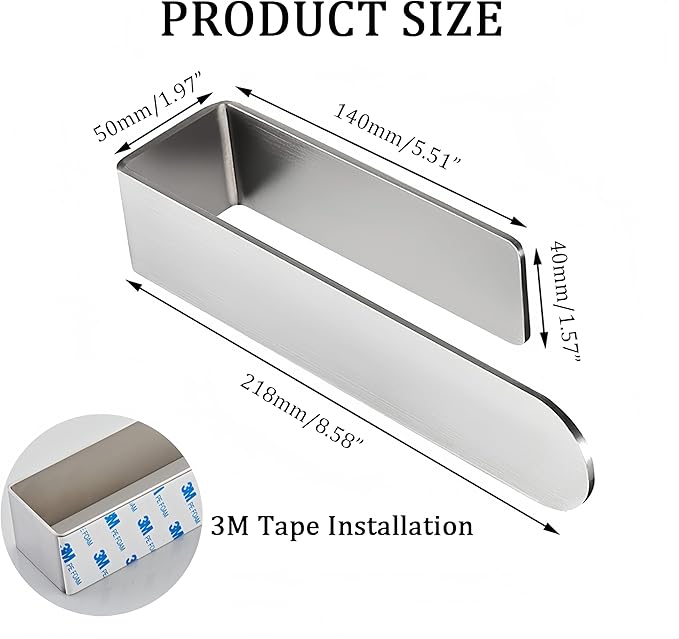 SEIDO Hand Towel Holder, Heavy Duty Self Adhesive Towel Bar ?€? No Drill Stick on Wall, SUS 304 Stainless Steel Towel Rack for Small Bathroom, Kitchen, RV, Brushed Nickel