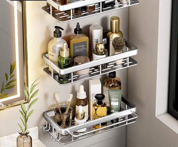 Shelf, Bathroom Vanity, Storage Kitchen, Double Thickened-Patch Square Basket