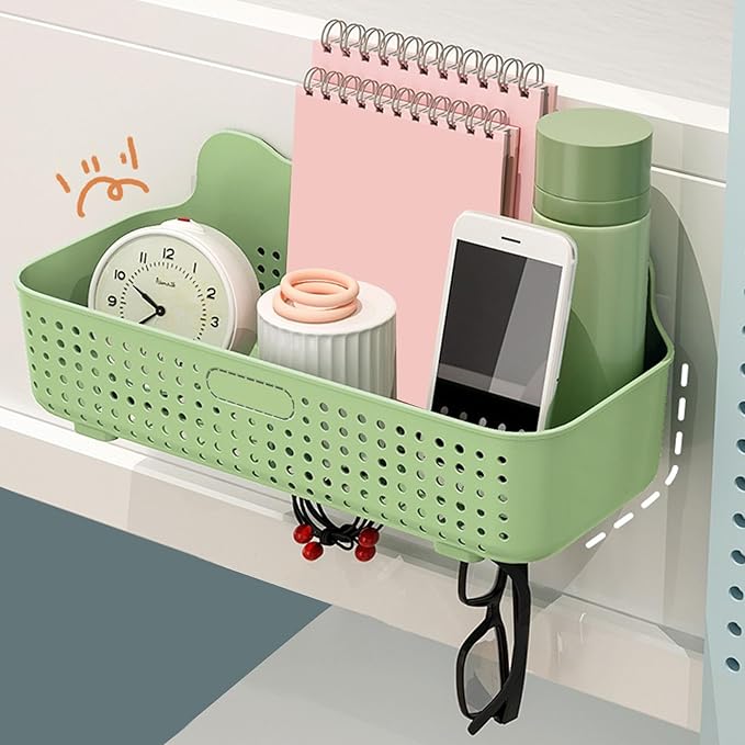 Bathroom Shelf Easy Installation Cosmetic Toiletries Organiser Wall Hanging Storage Rack for Small Spaces Bathroom Countertop Organizer