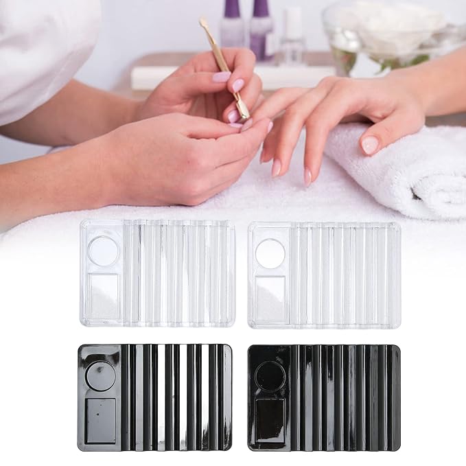 Nail Pen Rack, 4pcs Nail Pen Holder, Nail Brush Holder, Multifunction Nail Brush Rack Organizer with 5 Grid, Pen Container for Manicure Tool