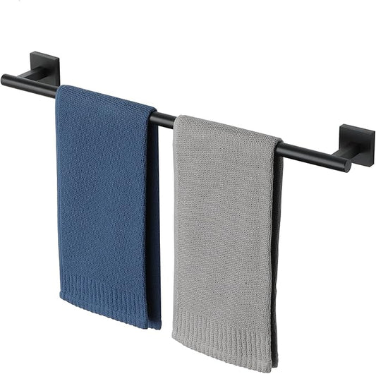 Alise 24 Inch Bathroom Towel Bar, SUS304 Stainless Steel Towel Racks for Bathroom, Towel Rack Wall Mounted Heavy Duty Hand Towel Holder Single Towel Bar, Matte Black