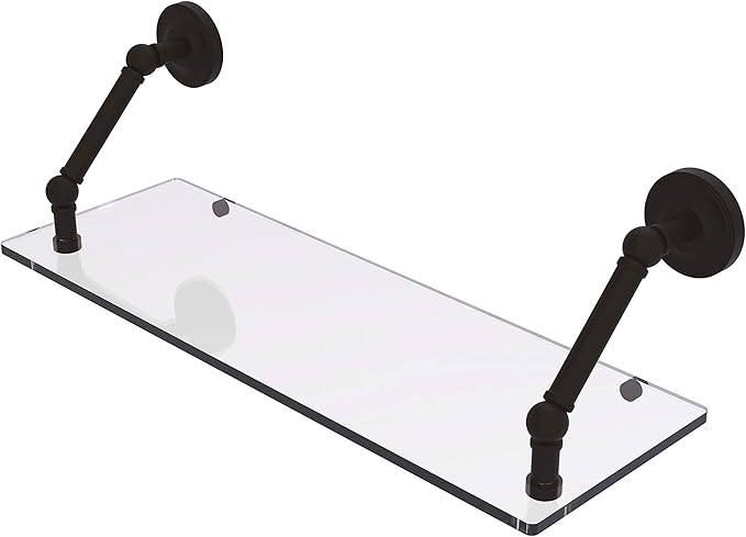 Allied Brass PR-1-24 Prestige Regal Collection 24 Inch Floating Glass Shelf, Oil Rubbed Bronze