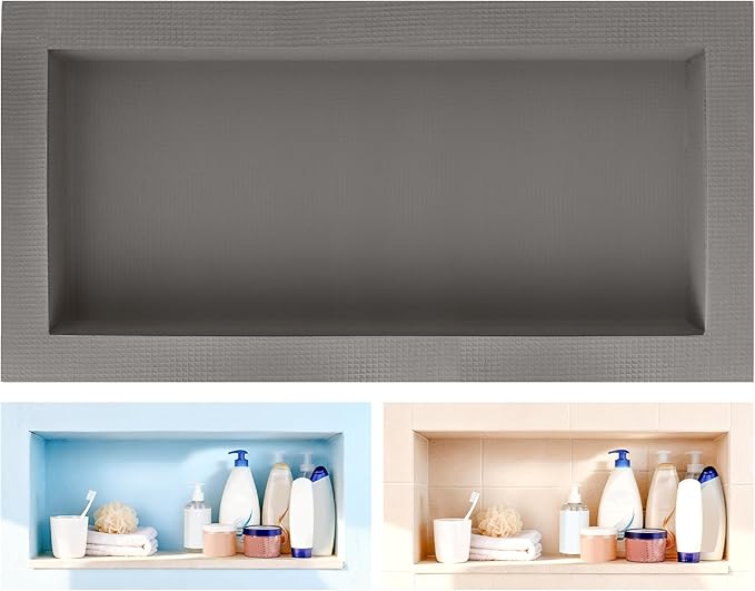 Tile Ready Shower Niche Insert,Waterproof and Ready-to-Tile Niche for Shower Wall,Recessed Showers Shelf Niches Box for Bathroom Renovation/Soap Storage,Inner Size 12"x28",Outer Size 16”x32”,Depth 4”