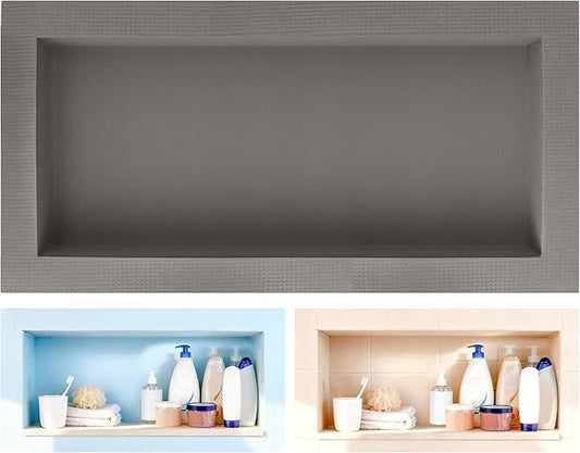 Tile Ready Shower Niche Insert,Waterproof and Ready-to-Tile Niche for Shower Wall,Recessed Showers Shelf Niches Box for Bathroom Renovation/Soap Storage,Inner Size 12"x28",Outer Size 16”x32”,Depth 4”