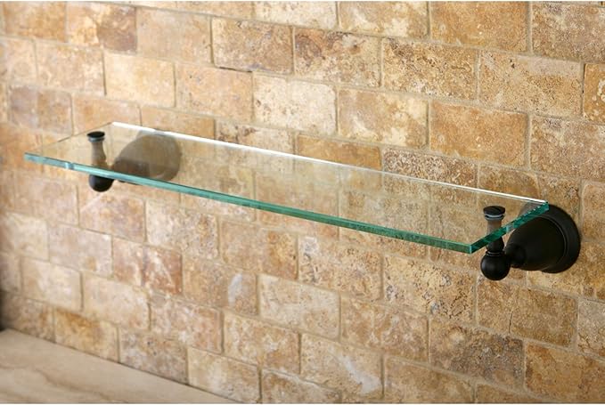 Kingston Brass BA1759ORB Heritage Glass Shelf, Oil Rubbed Bronze
