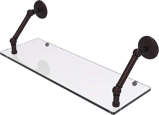 Allied Brass PMC-1-24 Prestige Monte Carlo Collection 24 Inch Floating Glass Shelf, Antique Bronze
