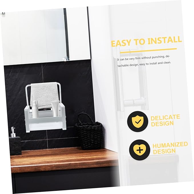 1Pc Bathroom Sink Rack Draining Storage Shelf for Toiletries Organizer for Bathroom Hotel Restaurant Use Stylish Design