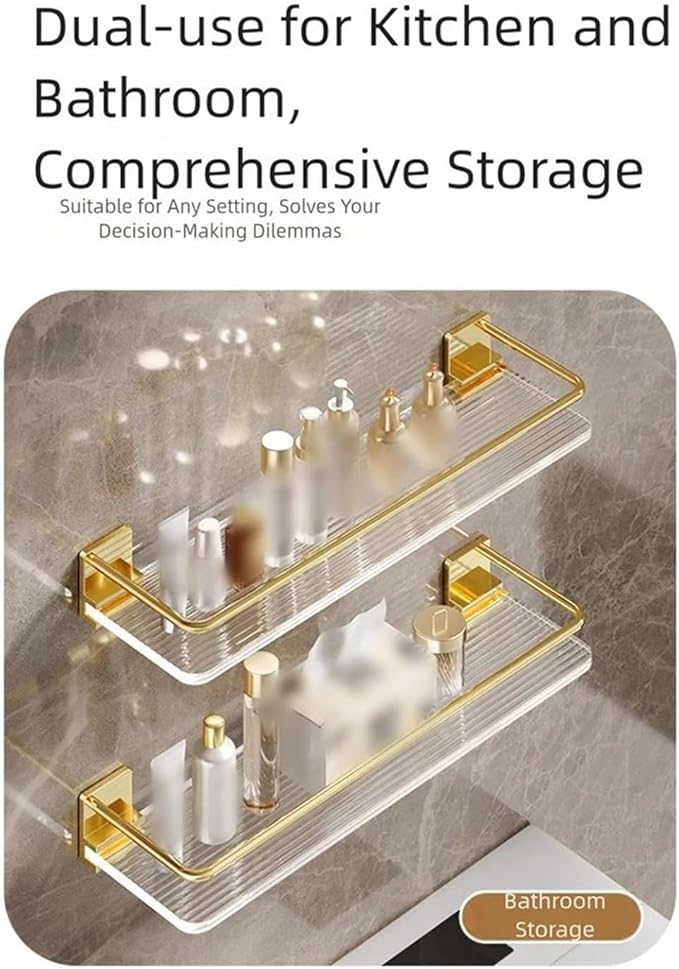 Wall Corner Shelf for Bathroom and Kitchen with Double Sucker Design for Secure Storage of Sponges Razors and Brushes(White)