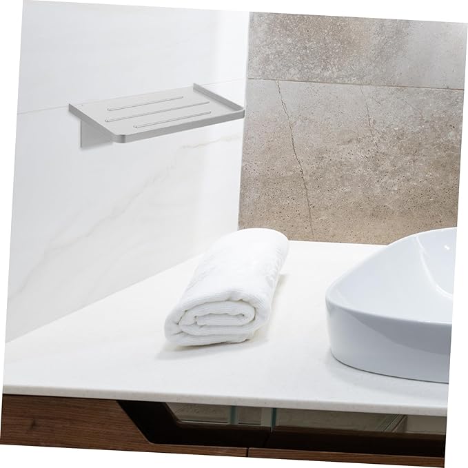OSALADI 4pcs Bathroom Organizer Wall-mounted Phone Shelf Storage Rack Elegant Design