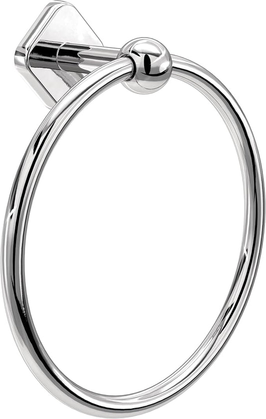 Franklin Brass Gainesville (1-Pack) Hand Towel Holder Polished Chrome Towel Racks for Bathroom Wall Round Towel Ring Holder for Bath Towel Hanger for Kitchen, Bathroom Accessories GNV46-PC