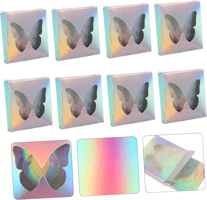 MERRYHAPY Lash Holder 30pcs Square Cases Elegant Lash Tray Compact Portable Pvc Material