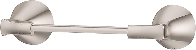 Pfister Willa Toilet Paper Holder, Bathroom Tissue Roll Holder, Wall-Mounted, Screw-In, Brushed Nickel Finish, BPHWLL0K