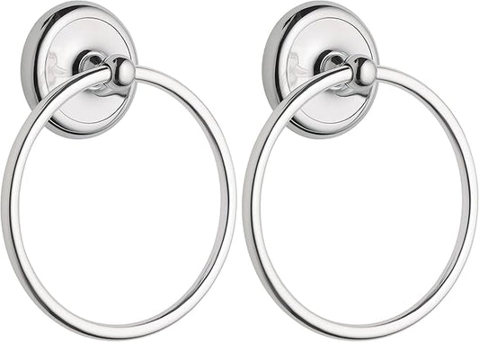 Moen 5386CH Yorkshire Bathroom Hand -Towel Ring, Chrome, Small (Pack of 2)