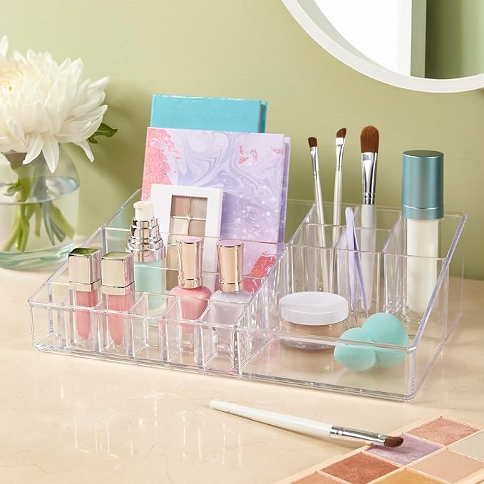 STORi Audrey Makeup Organizer & Drawer Bundle, Holder for Makeup Brushes, Palettes, & Beauty Supplies, Made in USA