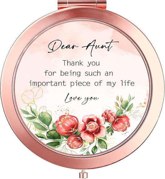 Aunt Gifts for Aunt Birthday, Compact Mirror, Auntie Gift Ideas