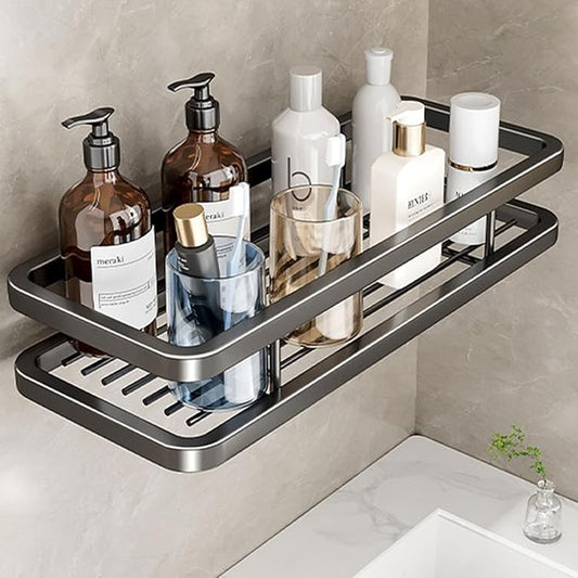 Detachable Carbon Steel Organizer, Large Capacity, Hanging Rustproof Shelf, for Bathroom, Kitchen, Living Room (Color : 7.8inch, Size : Gray Single)