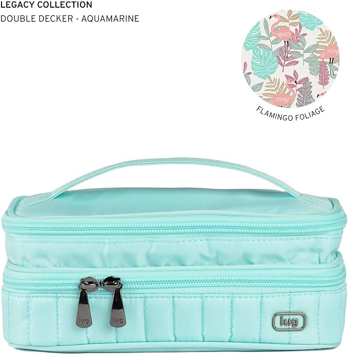 Lug Legacy Collection Double Decker Cosmetic Case, LEMON LIME