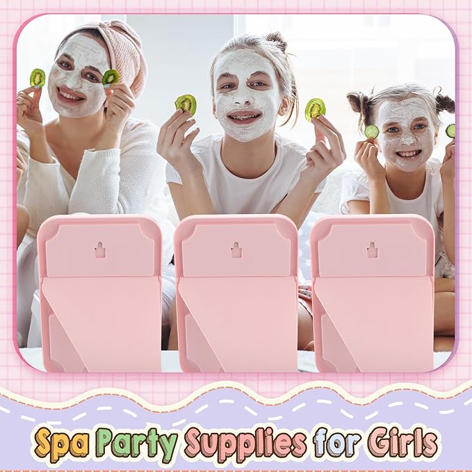 DoubleFill 6 Pcs Spa Party Mirror Spa Party Supplies Sleepover Accessory Favors Makeup Mirror for Sleepover Slumber Birthday Favors Women Adults Princess Gift(Pink)