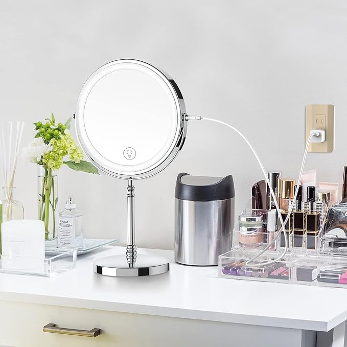 DEIOVWXS Lighted Makeup Mirror Replacement Charging Cable, DC 5.5 * 2.1 mm Switching Connector Charging Cord, 1A, 3.2ft (Only for Model MM-M Mirror)