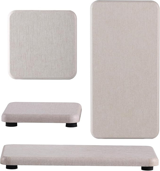NiuYichee Set of 4 Water Absorbent Diatomite Coasters, Diatomaceous Earth Kitchen Soap Dish, Bathroom Trays, Water Absorbing Stone Used for Hand Soaps & Plants & Toiletries in The Modern Home