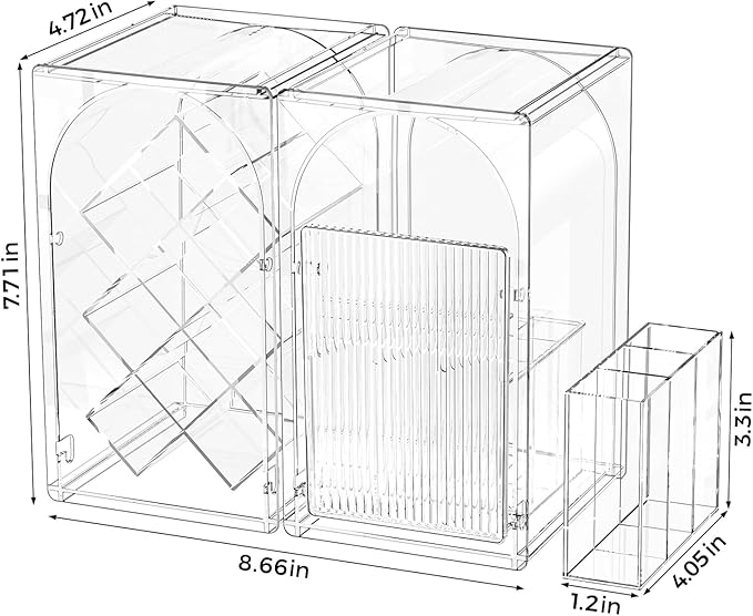 Modular Makeup Organizer, Clear Acrylic Cosmetic Storage Box with Drawer, Vanity Countertop Organizer for Makeup, Skincare and Beauty Accessories – Multiple Styles