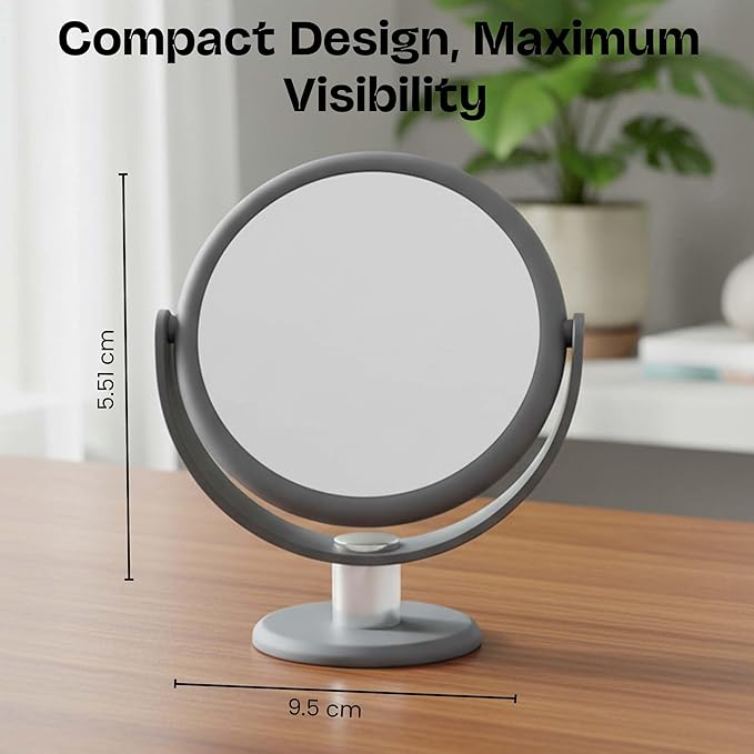 Danielle Creations Soft Touch Vanity Mirror x10 Magnifying - Grey