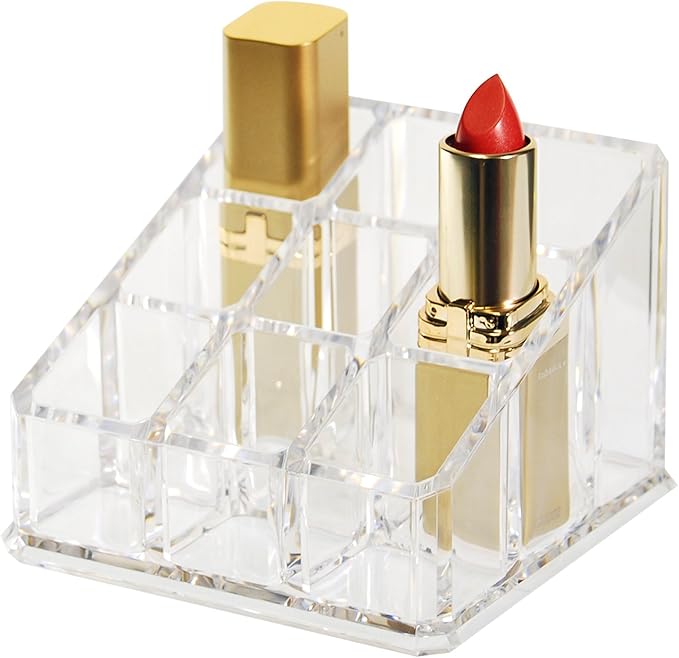 kieragrace Cosmetic Makeup and Lipstick Organizer, 9 Compartments
