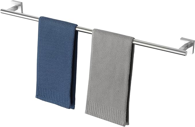 Alise 32 Inch Bathroom Towel Bar, SUS304 Stainless Steel Towel Racks for Bathroom, Towel Rack Wall Mounted Heavy Duty Hand Towel Holder Single Towel Bar, Brushed Nickel