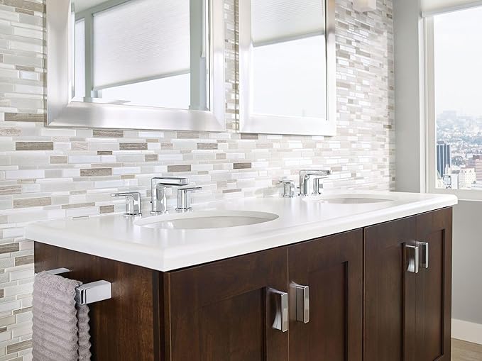 Moen YB8886CH 90 Degree Bathroom Hand Towel Bar, Chrome