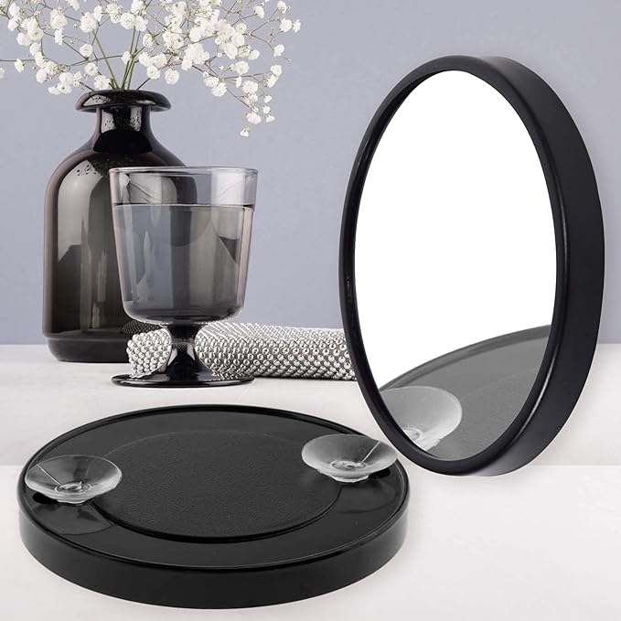12X Magnifying Makeup Mirror with Suction Cups, Portable 6 Inch Travel Mirror for Makeup, Tweezing, and Skincare