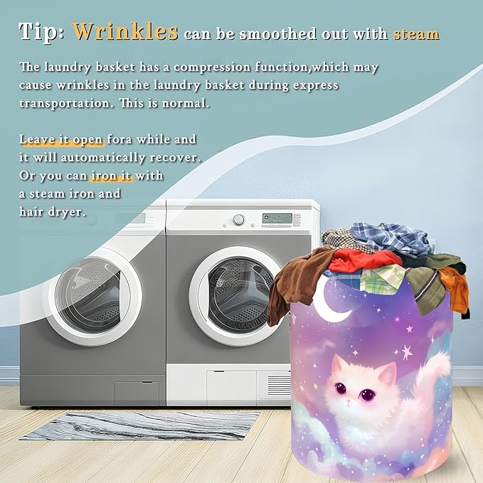 Mystical Moth and Moon Laundry Basket,Dirty Clothes Hamper,Retro Insect Floral Storage Bin Gifts,Foldable Waterproof Oxford Cloth Baskets for Bedroom,Bathroom,Home Decoration(19.7" x 15.8")