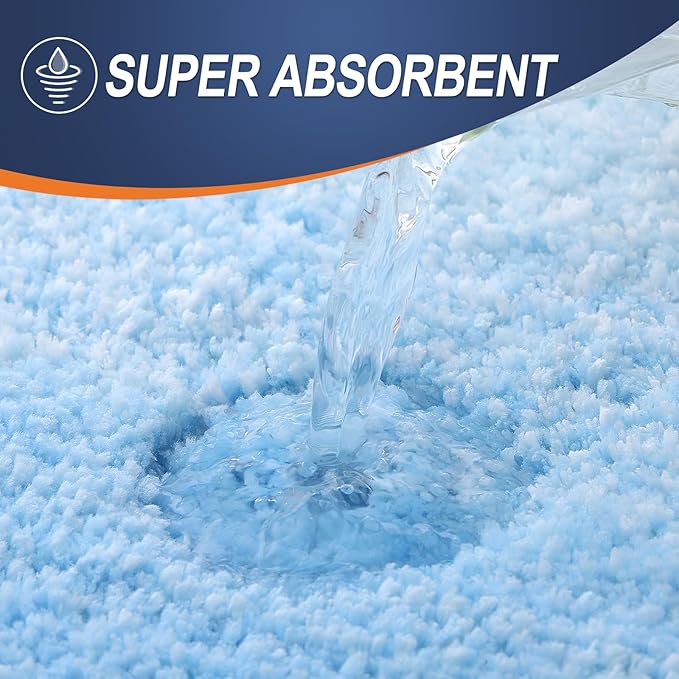 OLANLY Bathroom Rug Set 2 Piece, Soft Absorbent Microfiber Bath Mats and U-Shaped Contour Toilet Rug, Non-Slip, Machine Wash Dry, Plush Shaggy Bath Mats for Bathroom (30"x20"+24"x20", Sky Blue)
