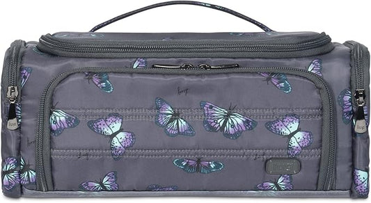 Lug Trolley Cosmetic Case, BUTTERFLY GREY