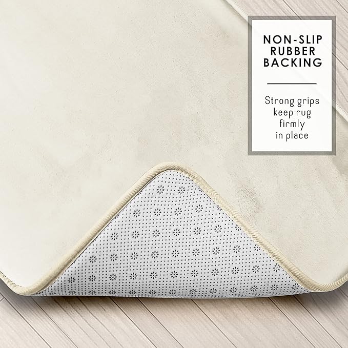Clara Clark Bathroom Rugs, Velvet Memory Foam Bath Mat, Non-Slip Bath Rugs, Machine Wash, Dries Quickly, Ultra Soft Plush Bath Mats for Bathroom,