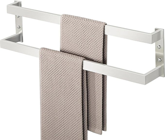 Alise Double Towel Bar, 24" Towel Racks for Bathroom Wall Mounted SUS304 Stainless Steel, Heavy Duty Bathroom Towel Holder, Quick Drying Towel Hanger, Brushed Nickel