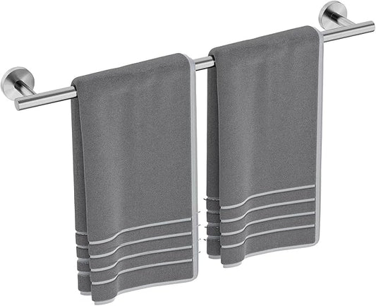 Luxbaro 24 Inch Brushed Nickel Towel Bar, Thicken Towel Rack for Bathroom Wall Mounted, SUS304 Stainless Steel Towel Rod, Modern Home Decor (Total Length 26 Inch)