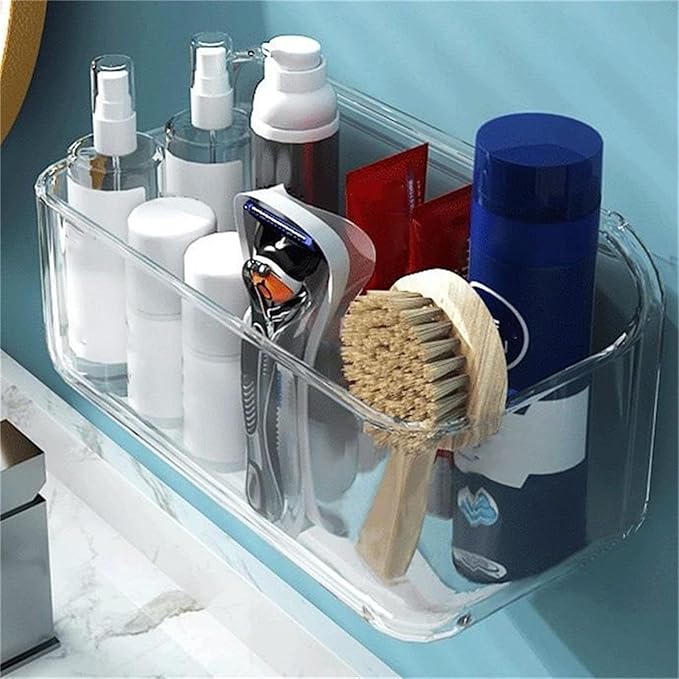 Wall Mounted Storage Organizers Wall Mounted Storage Shelf Adhesive Organizers Holder for Various Flat Surfaces Bathroom Shelf