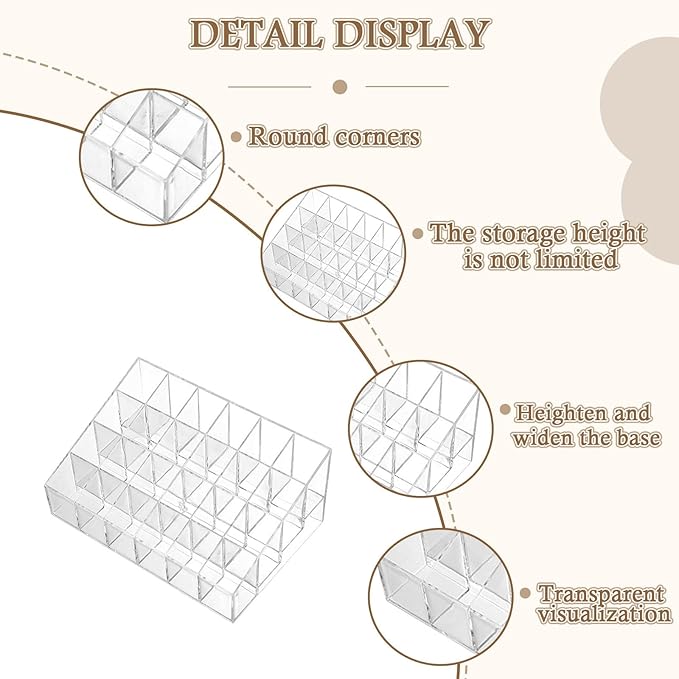 24Slots Essential Oil Holder，Plastics Essential Oil Storage,for Bottles Perfumes and Nail Polish Shelf，Essential Oil Organizer,Makeup Storage Rack