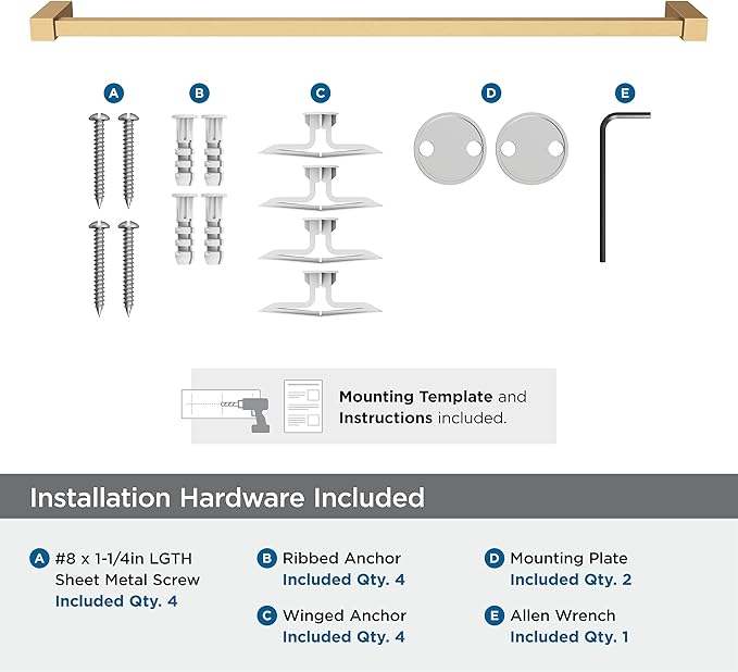 Amerock BH36084CZ | Champagne Bronze Towel Bar | 24 in (610 mm) Towel Rack | Monument | Bathroom Towel Holder | Bathroom Hardware | Bath Accessories