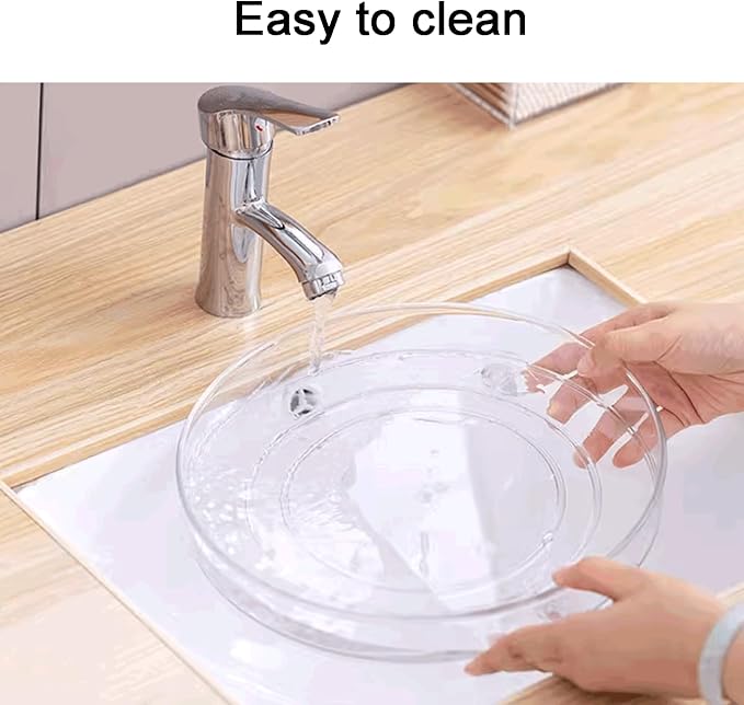 Removable Countertop Bathroom Shelf Plastic Rotatable Bathroom Shelf Transparent Removable Bathroom Shelf Multifunctional Large Capacity
