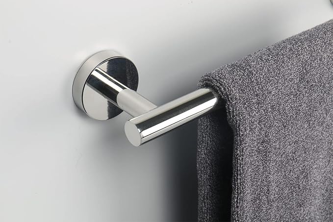 TocTen Bath Towel Bar - Thicken SUS304 Stainless Steel Bathroom Towel Holder, Towel Rod for Bathroom Heavy Duty Wall Mounted Towel Rack Hanger (36IN, Polished Chrome)