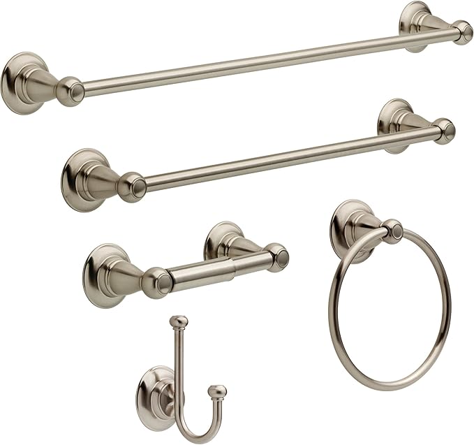 Delta Faucet Porter 18 inch Towel Bar, SpotShield Brushed Nickel , Bathroom Accessories, PTR18-BN