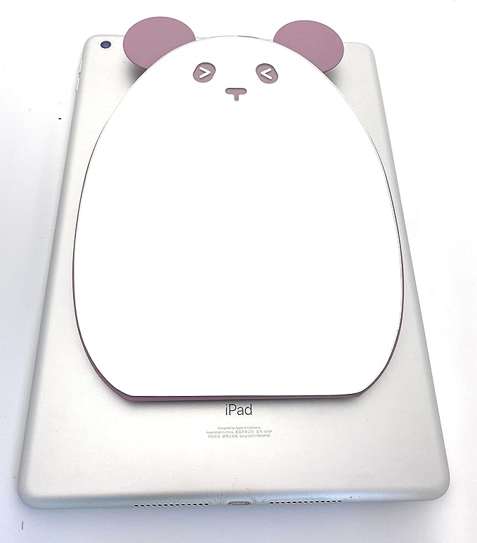 Kids Makeup Mirror Kawaii Compact Desktop Mirror for Girls Table Mirror Purple Panda with Stand Mirror Cute for Desk