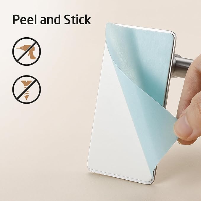 KES Self Adhesive Bathroom Towel Bar, No Drill Towel Bar 24-Inch for Bathroom Towel Hangers Stick on Sticky Towel Holder SUS304 Stainless Steel Rustproof Brushed Finish, A7000S60B-2