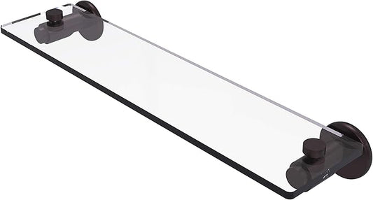 Allied Brass TR-1/22-ABZ Tr 1 Tribecca Collection Inch Vanity Beveled Edges Glass Shelf, 22 Inch, Antique Bronze